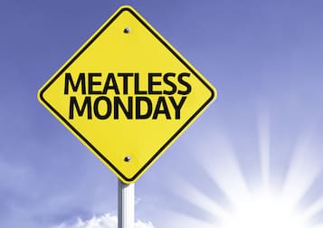Meatless Monday road sign